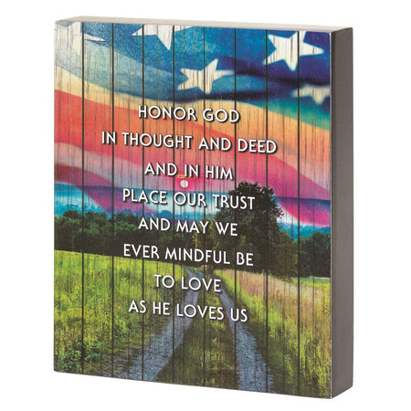 Tabletop Plaque Honor God Thought Deed by Dicksons