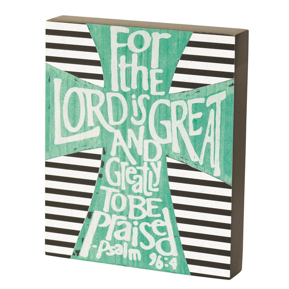 Great And Greatly To Be Praised Inspirational Decorative Hollow Back Green 10 x by Dicksons