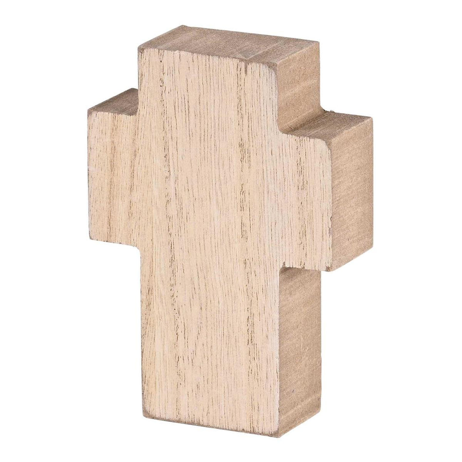Fear And Serve Him Faithfully Natural Brown Distressed 4 x 3 Inch MDF by Dicksons, product view 2
