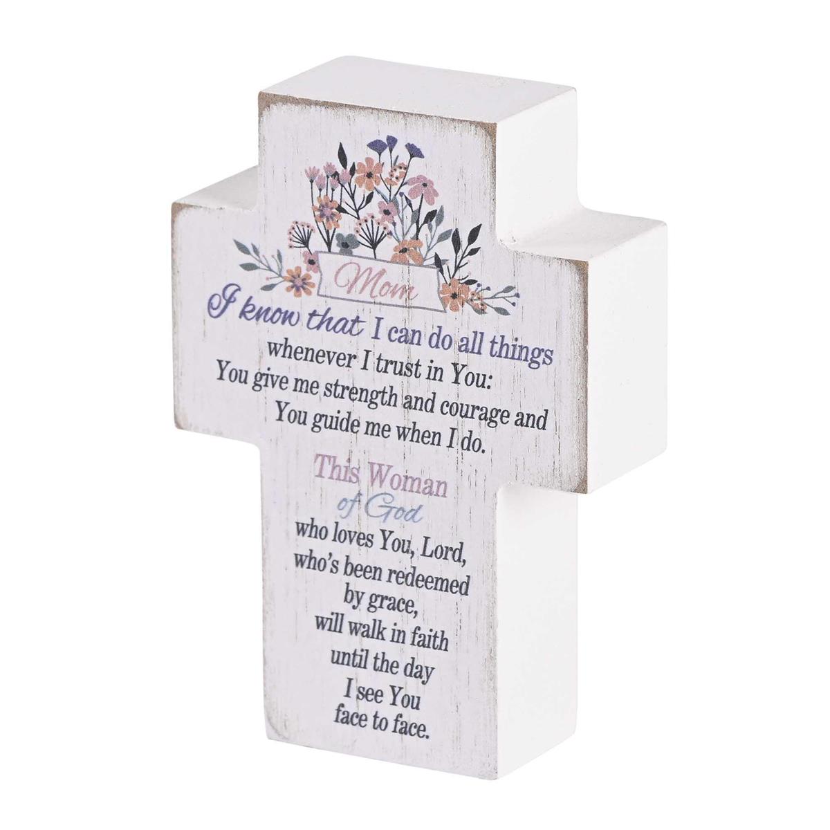 Tabletop Cross Mom Woman Of God 3x4 by Dicksons