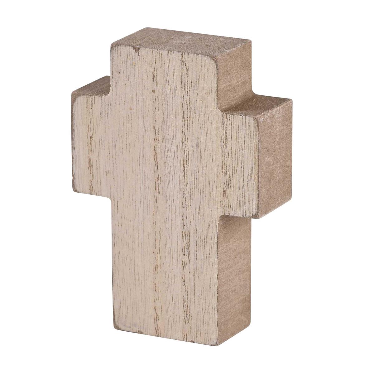 I Am with You Always Butterfly Woodgrain and Purple 3 x 4 Wood Distressed Cross by Dicksons, product view 3