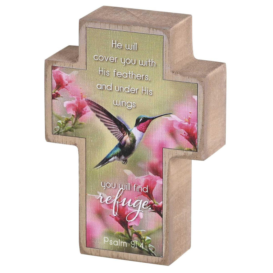 Hummingbird - He Will Cover You With His Feathers - Psalm 91:4-4 x 2.75 Inch by Dicksons