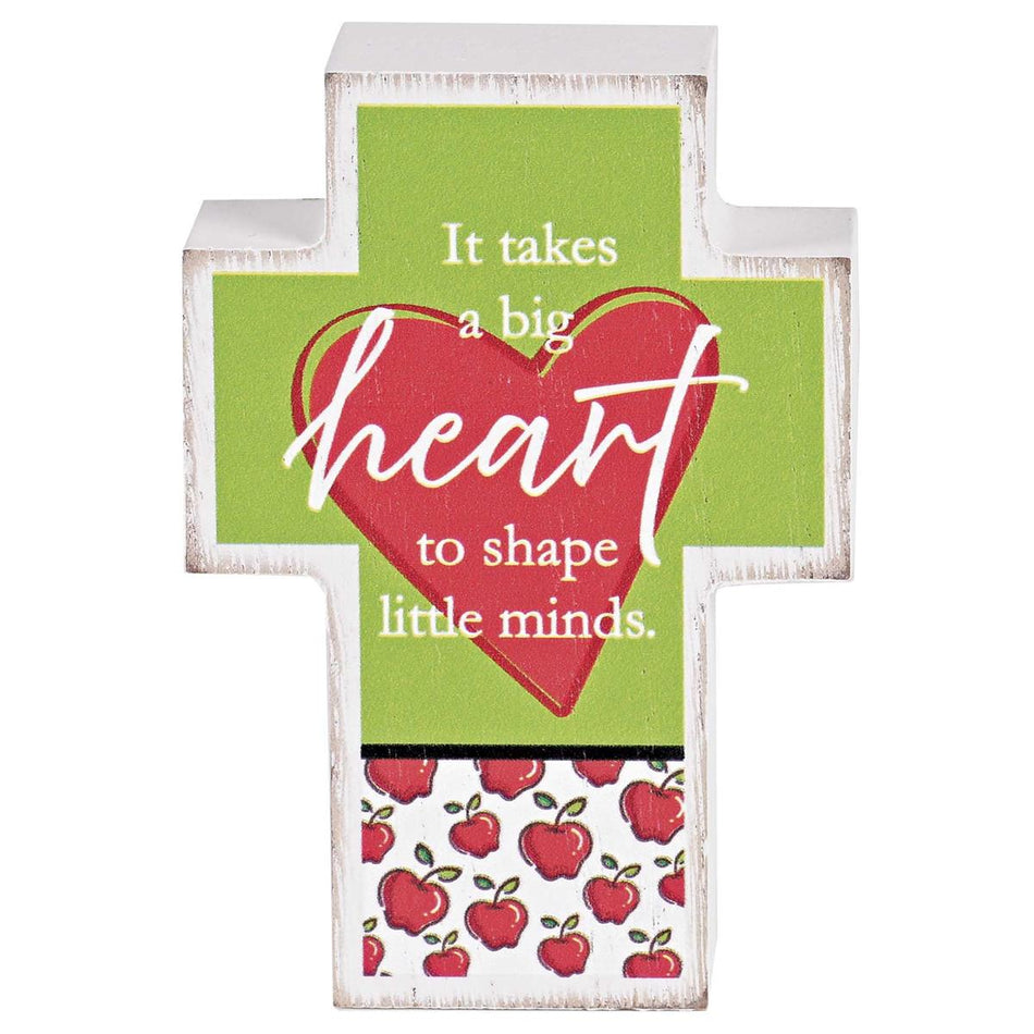 Inspirational Christian Cross Block Sign Tabletop Plaque 2.75 x 3.75 Inch MDF (TPLKC34-126) by Dicksons, product view 2