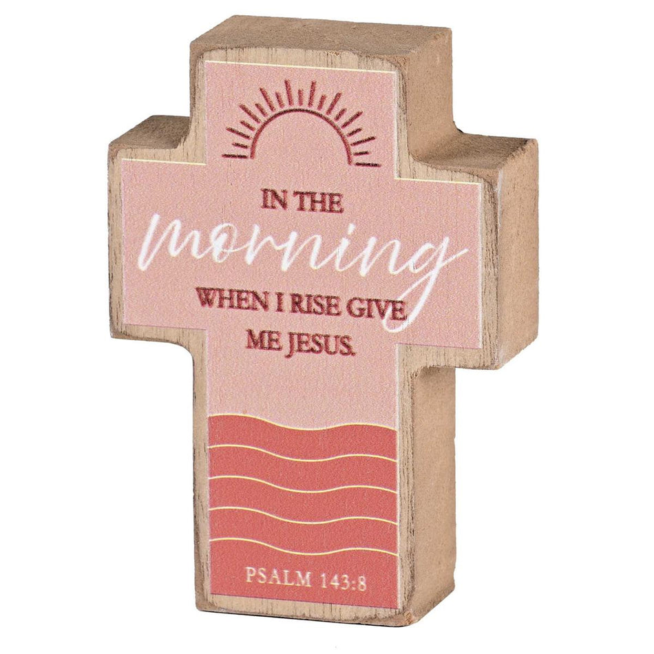 Inspirational Christian Cross Block Sign Tabletop Plaque 2.75 x 3.75 Inch MDF (TPLKC34-128) by Dicksons