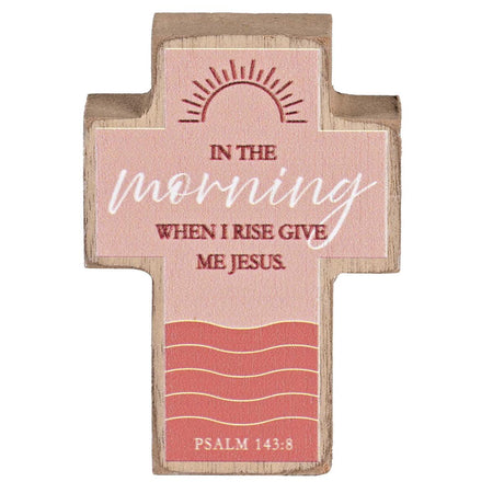 Inspirational Christian Cross Block Sign Tabletop Plaque 2.75 x 3.75 Inch MDF (TPLKC34-128) by Dicksons, product view 2