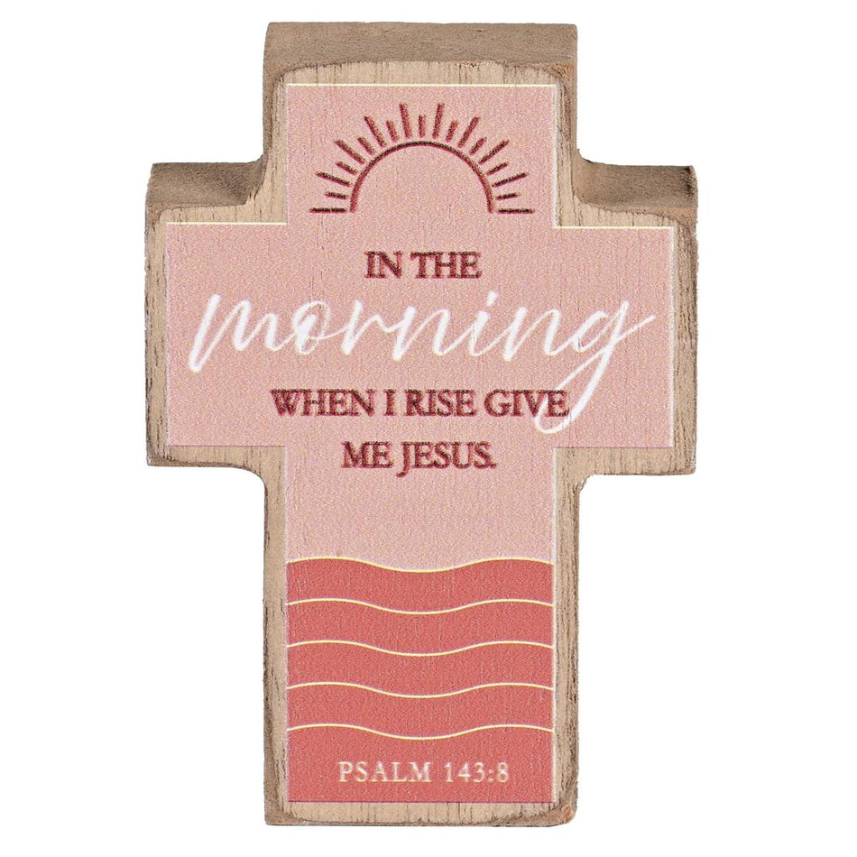 Inspirational Christian Cross Block Sign Tabletop Plaque 2.75 x 3.75 Inch MDF (TPLKC34-128) by Dicksons, product view 2