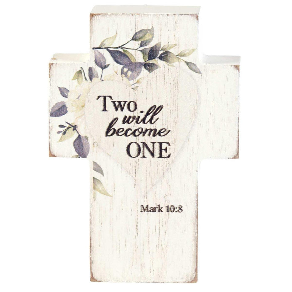 Tabletop Plaque Cross Two Become Mark 10 by Dicksons, product view 2
