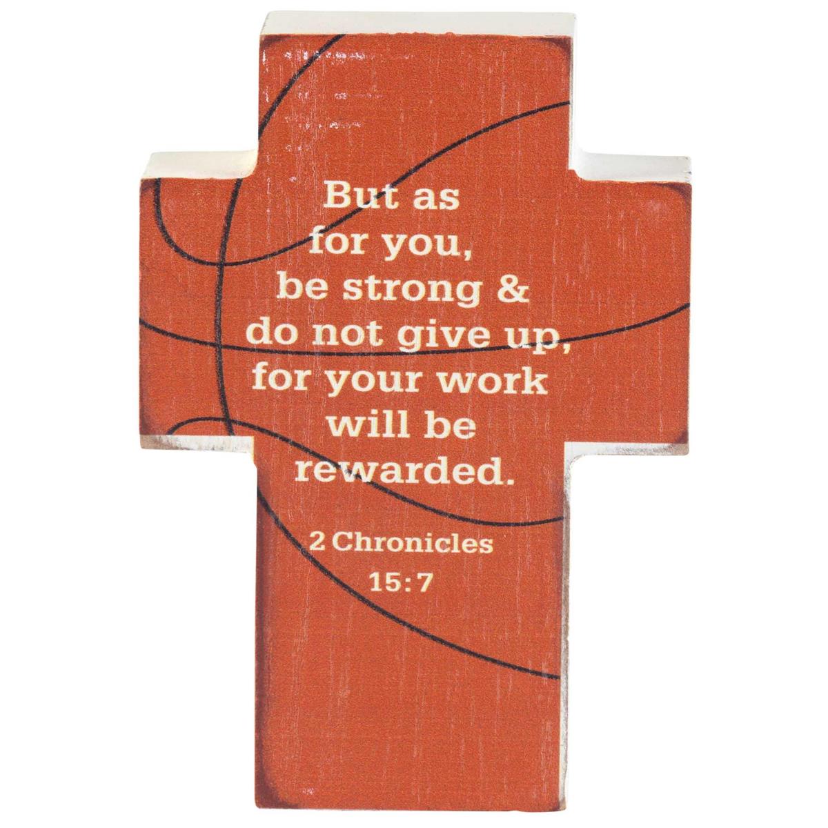 Tabletop Plaque Cross Basketball by Dicksons, product view 2