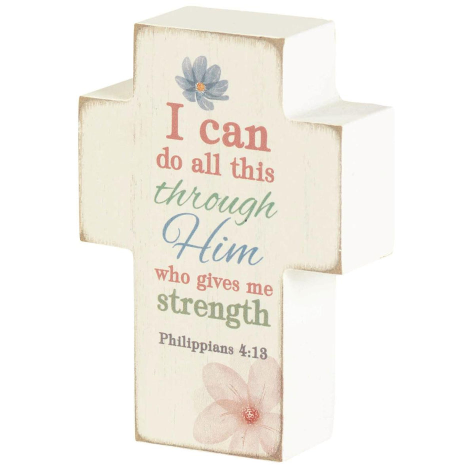 Tabletop Cross Plaque I Can Do All by Dicksons