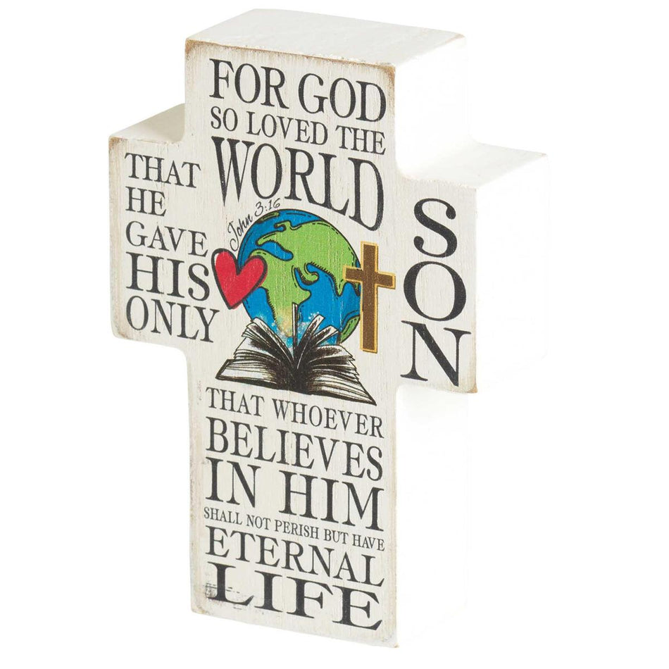 Tabletop Plaque Cross For God So 3x4 by Dicksons