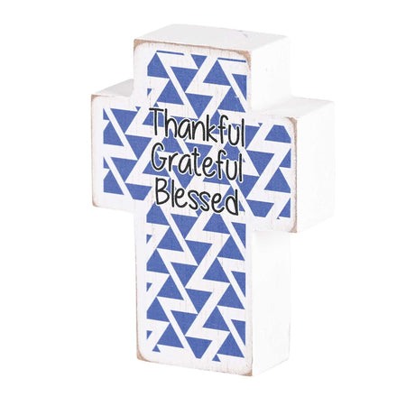 Tabletop Plaque Cross Thankful 3x4 by Dicksons