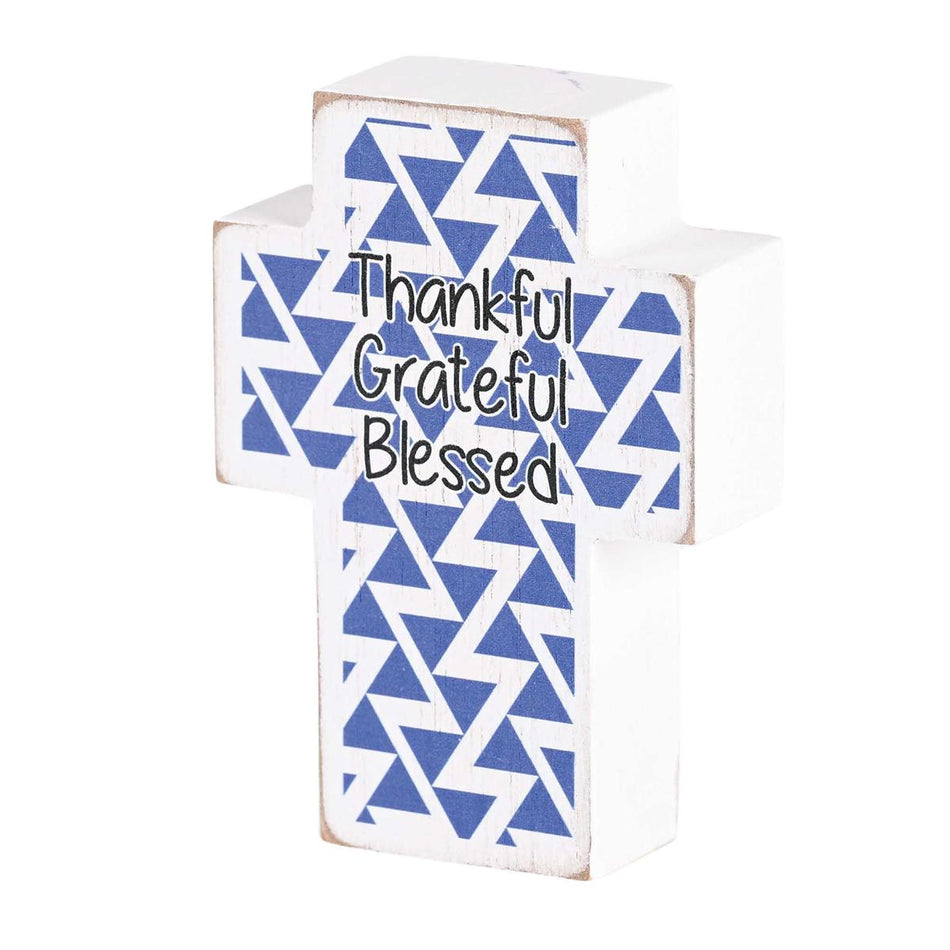 Tabletop Plaque Cross Thankful 3x4 by Dicksons
