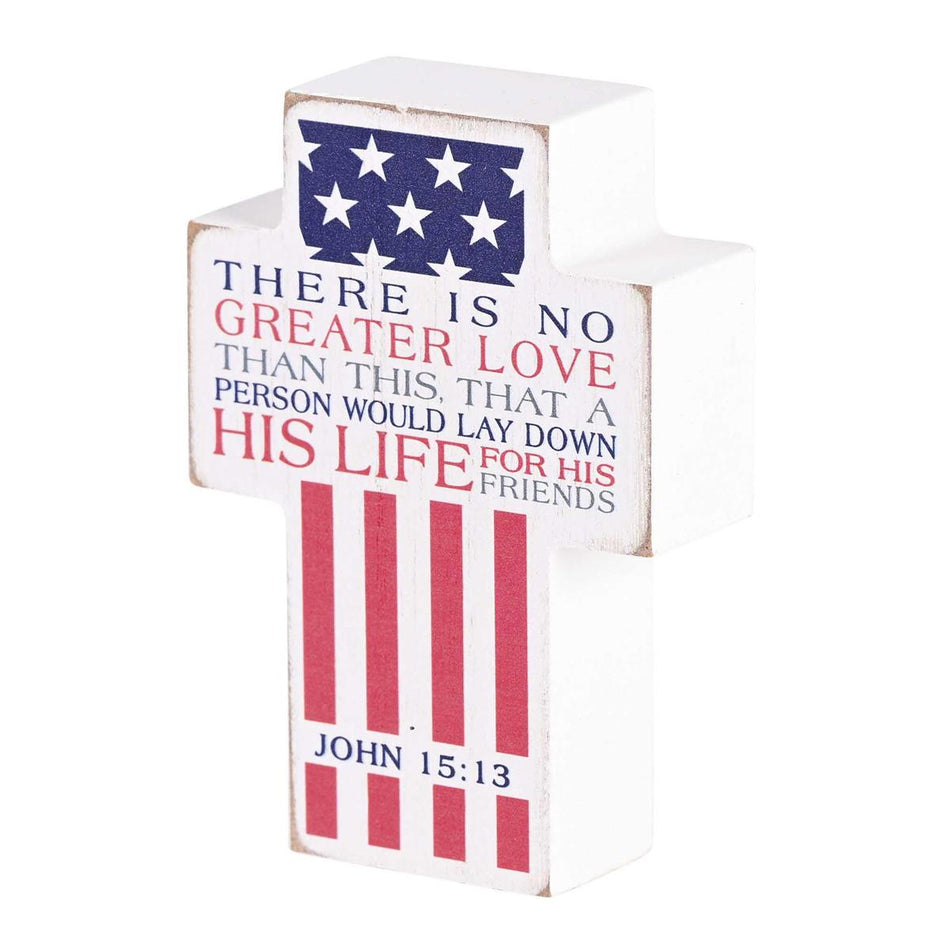 American Flag - No Greater Love - John 15:13 Red/White/Blue 3.88 x 2.75 Inch by Dicksons