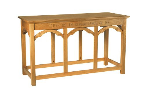 Communion Table - Medium Oak by Christian Brands
