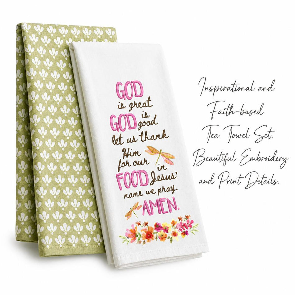 Tea Towel Set God Is Great God Is Good by Dicksons, product view 2