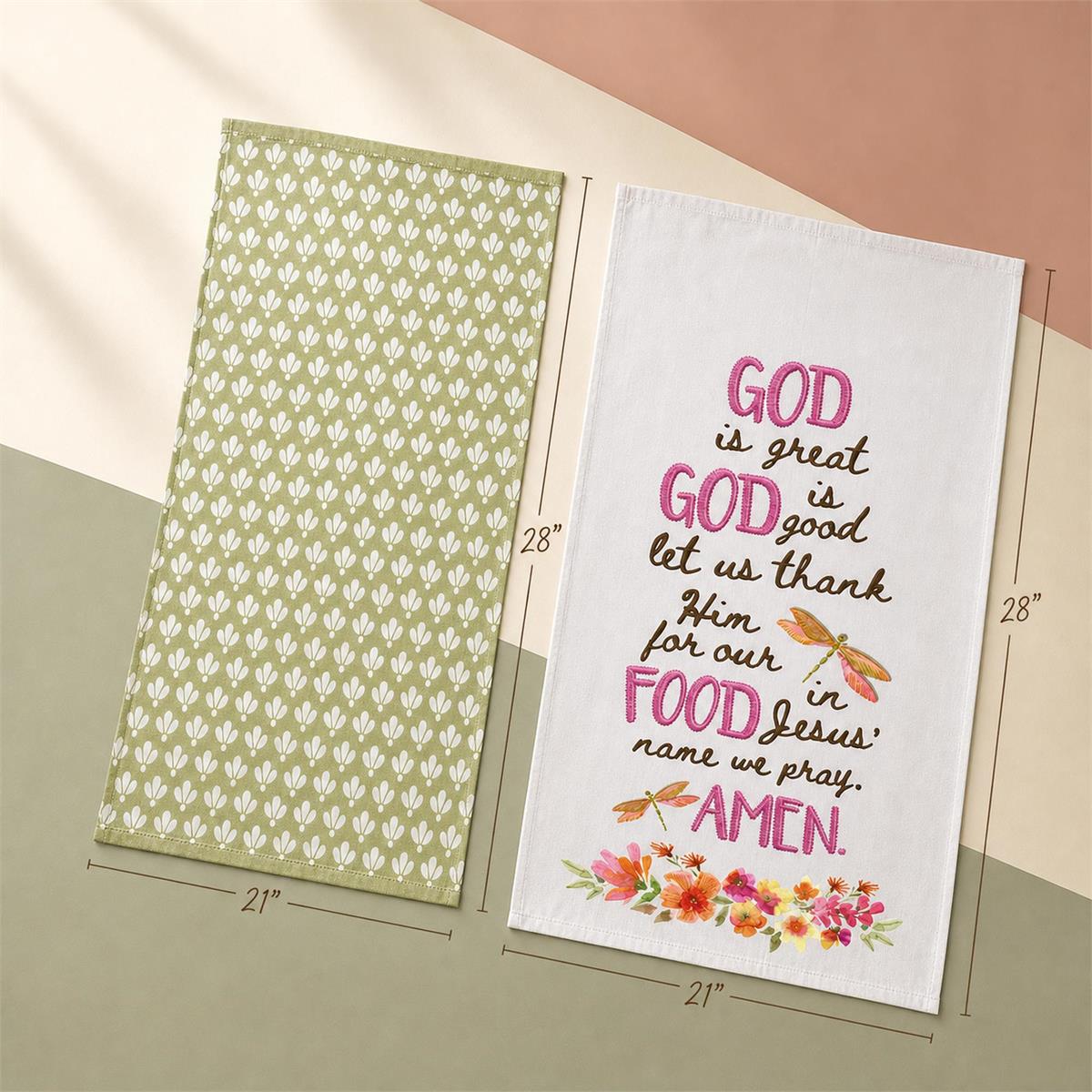 Tea Towel Set God Is Great God Is Good by Dicksons, product view 3