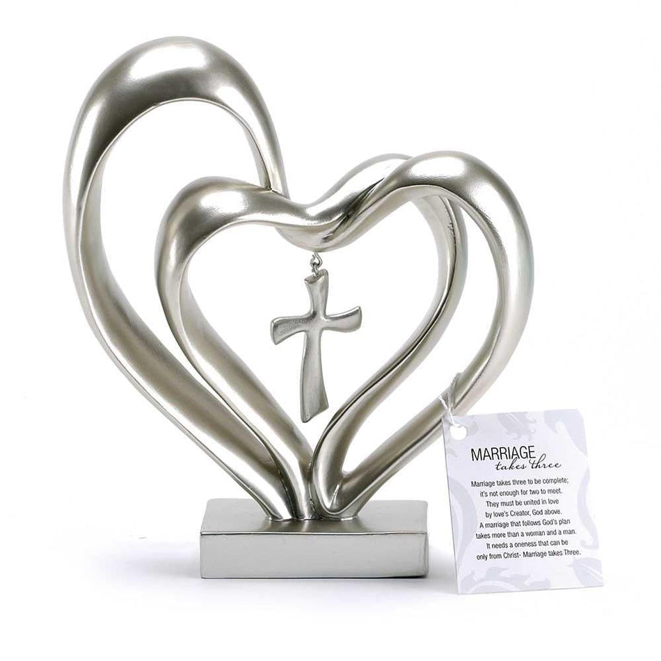 Entwined Hearts And Cross Figurine by Dicksons