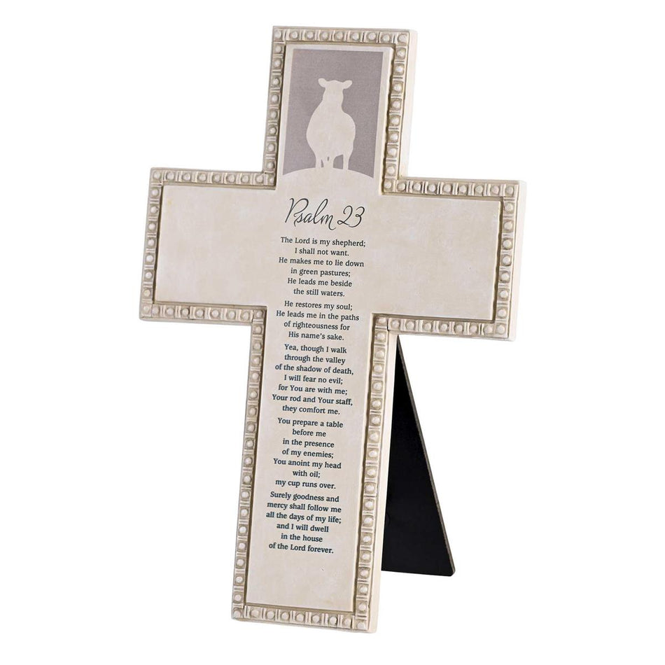 Tabletop Beaded Cross Full Psalm 23 by Dicksons