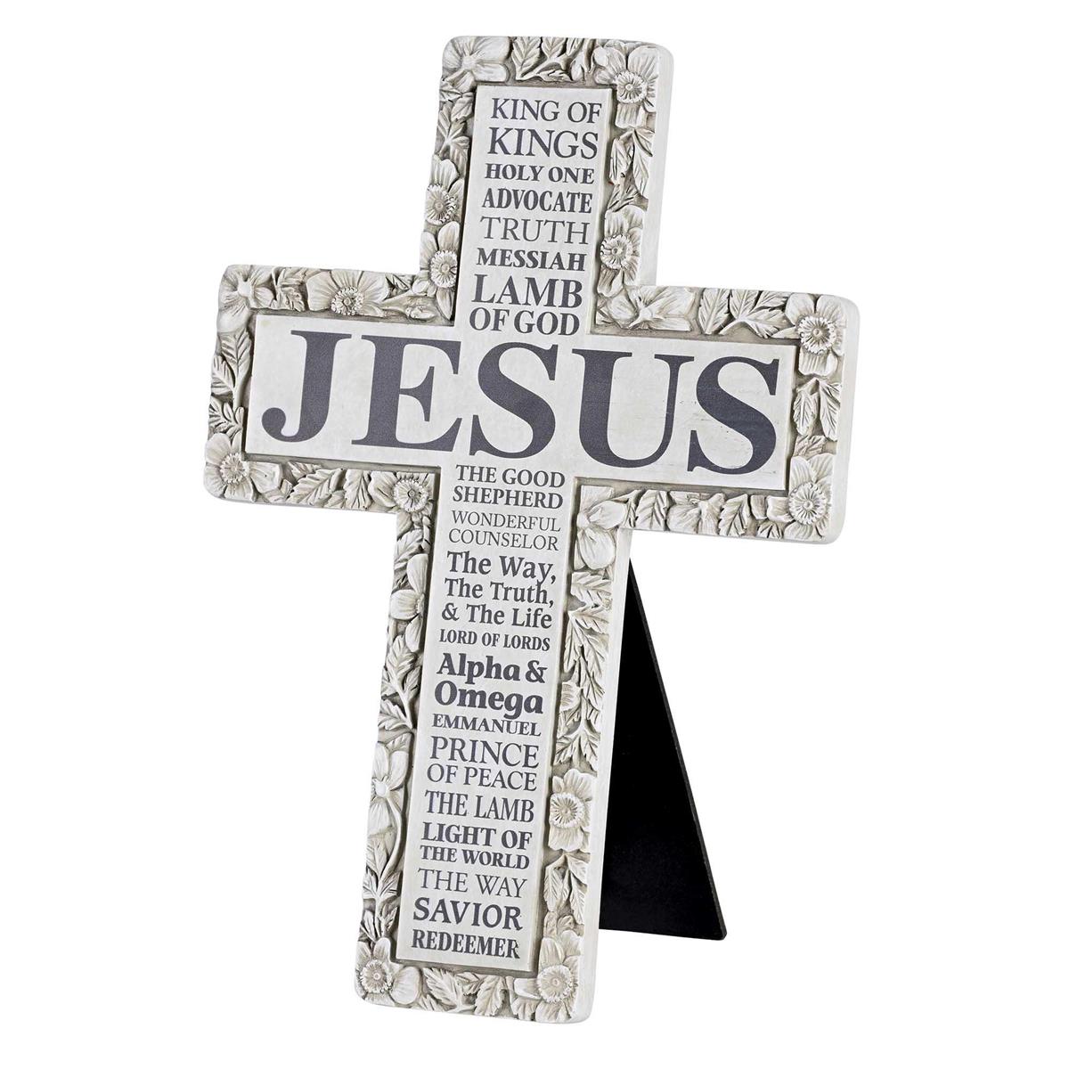 Tabletop Floral Cross Names Of Jesus by Dicksons