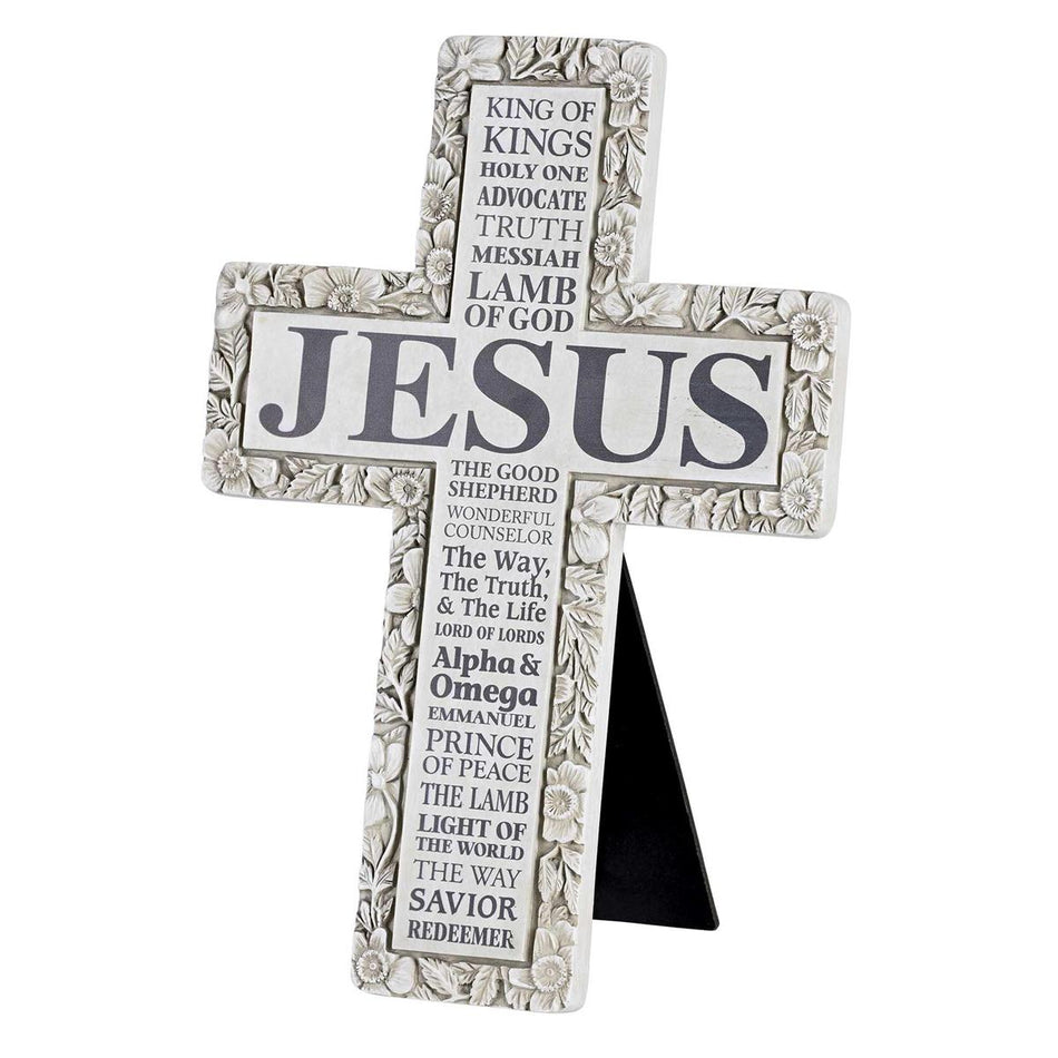Tabletop Floral Cross Names Of Jesus by Dicksons