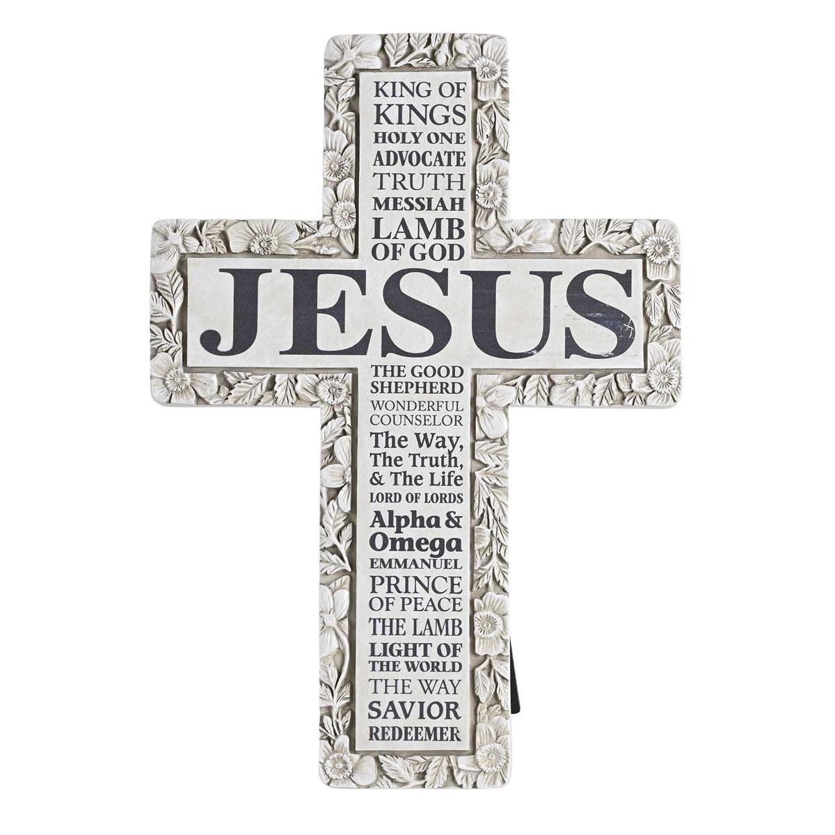 Tabletop Floral Cross Names Of Jesus by Dicksons, product view 2