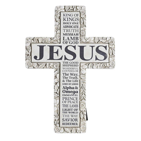Tabletop Floral Cross Names Of Jesus by Dicksons, product view 2
