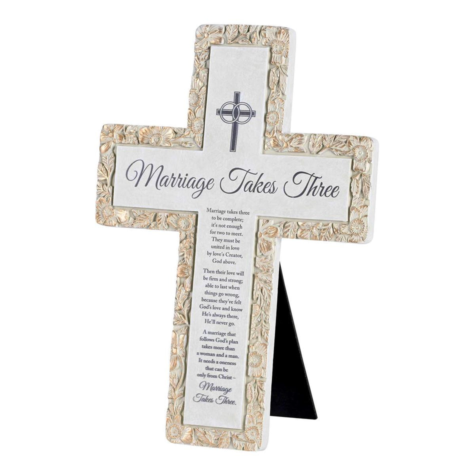 Tabletop Cross Marriage Takes Three Poem by Dicksons