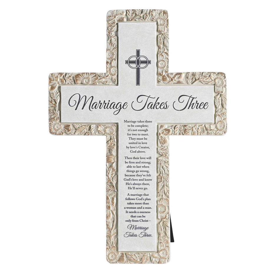 Tabletop Cross Marriage Takes Three Poem by Dicksons, product view 2
