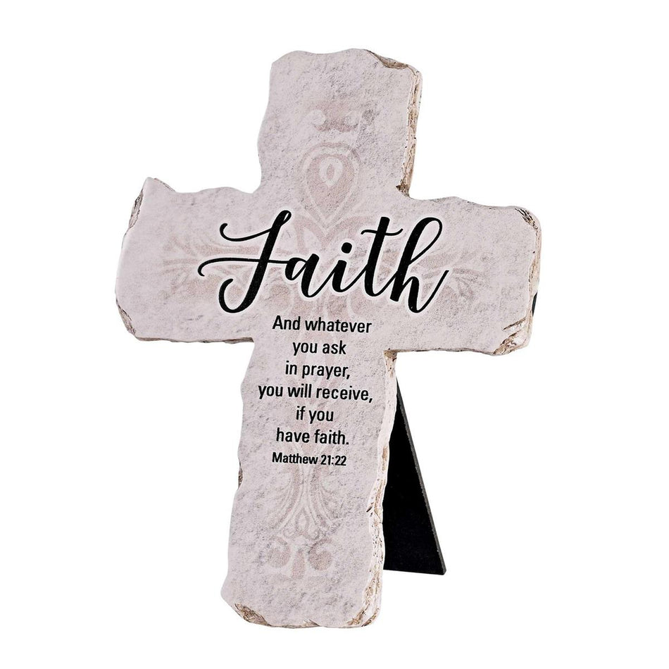Tabletop Cross Faith Matt. 21:22 7H by Dicksons
