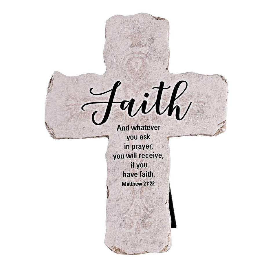 Tabletop Cross Faith Matt. 21:22 7H by Dicksons, product view 2