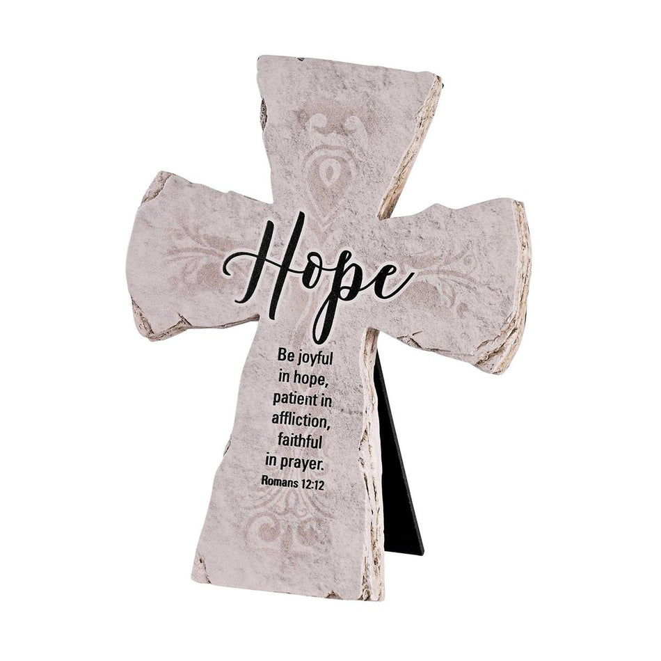 Tabletop Cross Hope Romans 12:12 7H by Dicksons