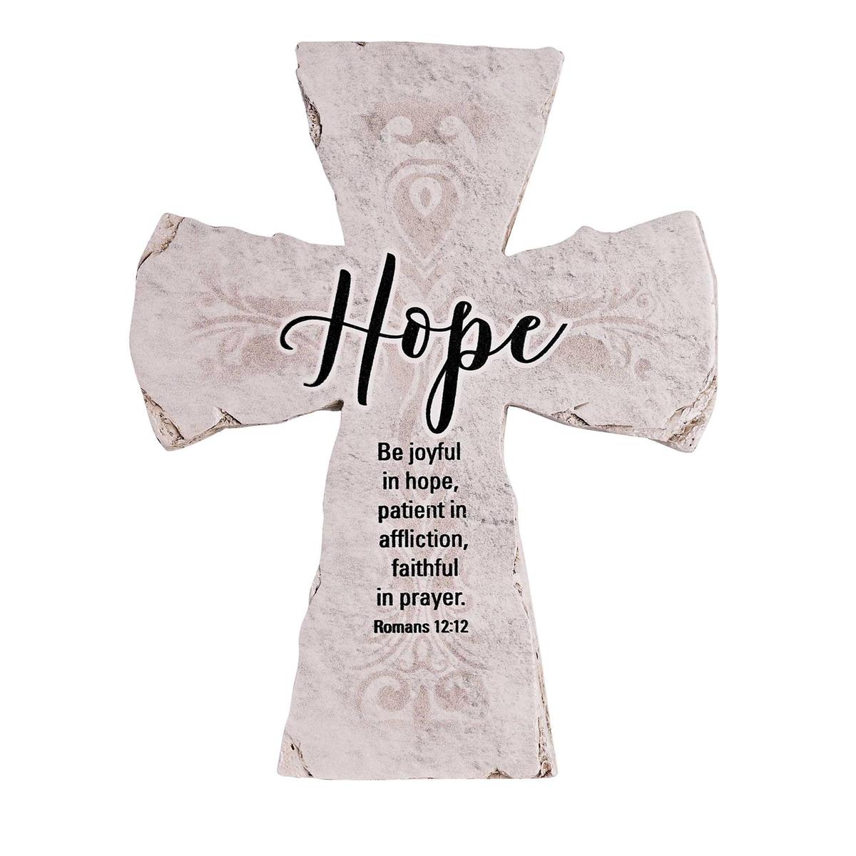 Tabletop Cross Hope Romans 12:12 7H by Dicksons, product view 2