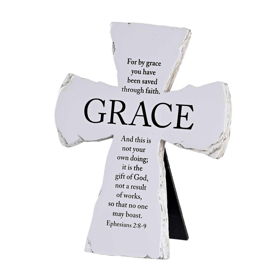 Tabletop Cross Grace Eph. 2:8-9 7H by Dicksons