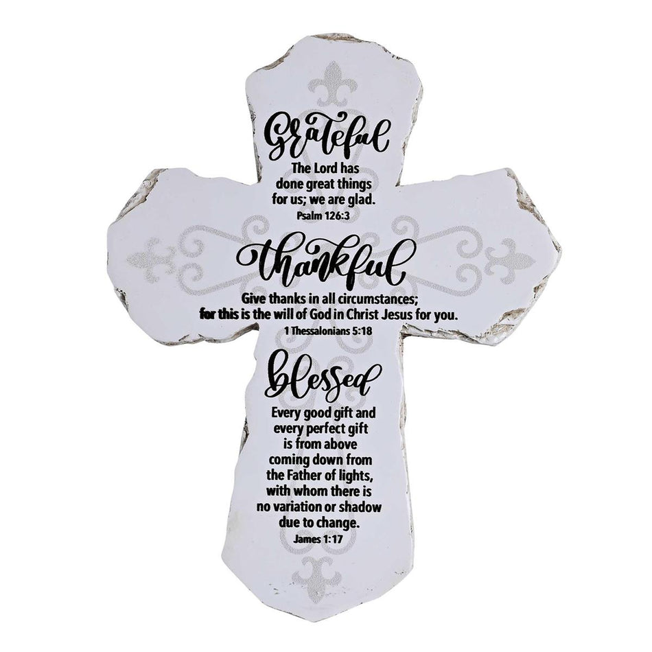 Tabletop Cross Grateful Thankful 7H by Dicksons, product view 2