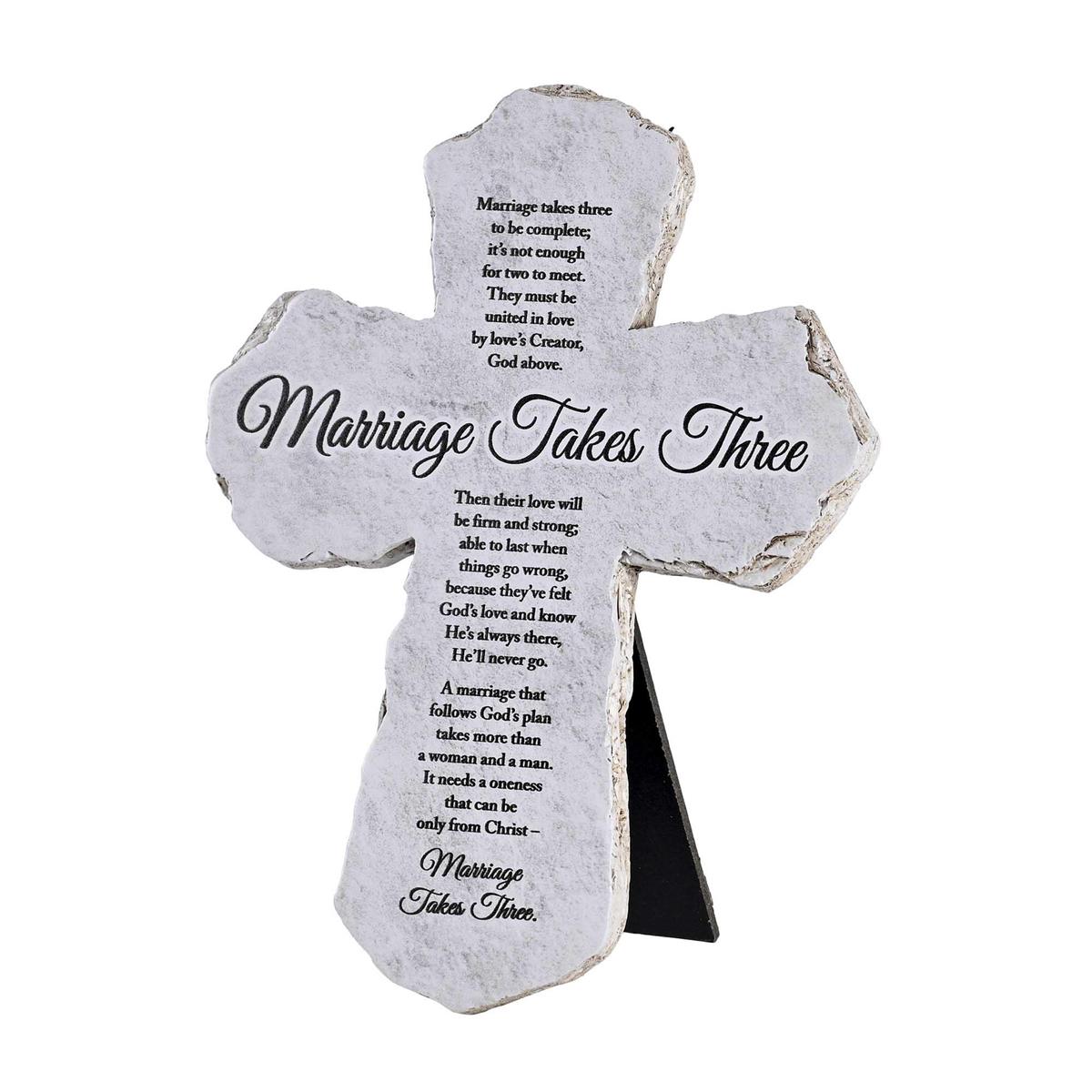 Inspirational Christian Cross Wall Sign Tabletop Plaque 5.25 x 7 Inch Resin by Dicksons