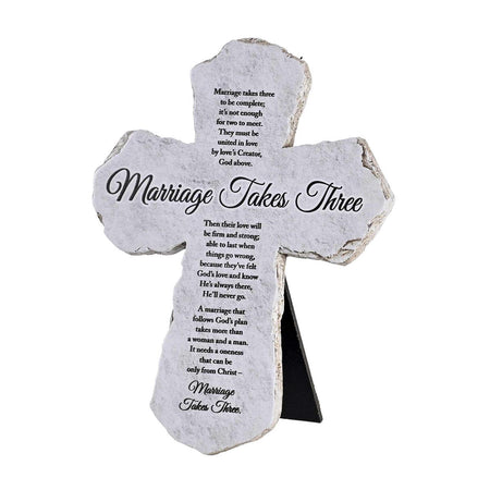 Inspirational Christian Cross Wall Sign Tabletop Plaque 5.25 x 7 Inch Resin by Dicksons