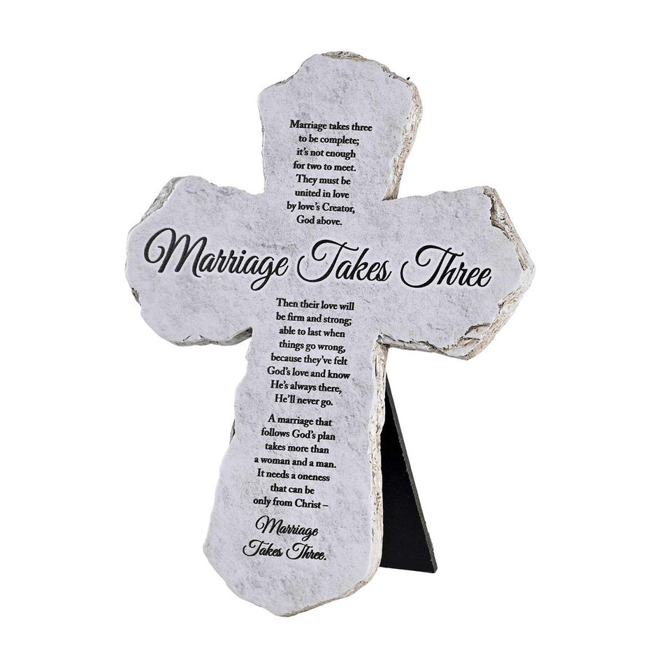 Inspirational Christian Cross Wall Sign Tabletop Plaque 5.25 x 7 Inch Resin by Dicksons