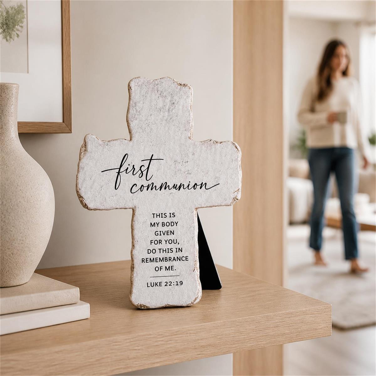 Tabletop Cross First Communion by Dicksons, product view 6