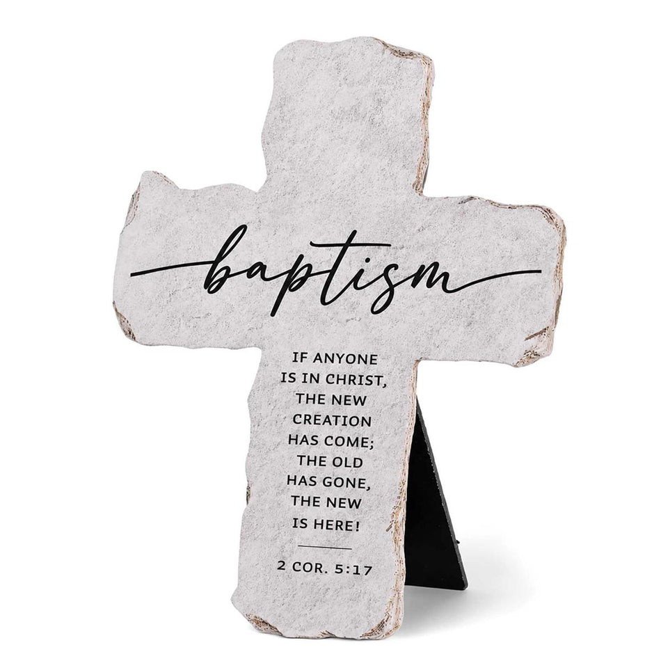 Tabletop Cross Baptism If Anyone Is In by Dicksons