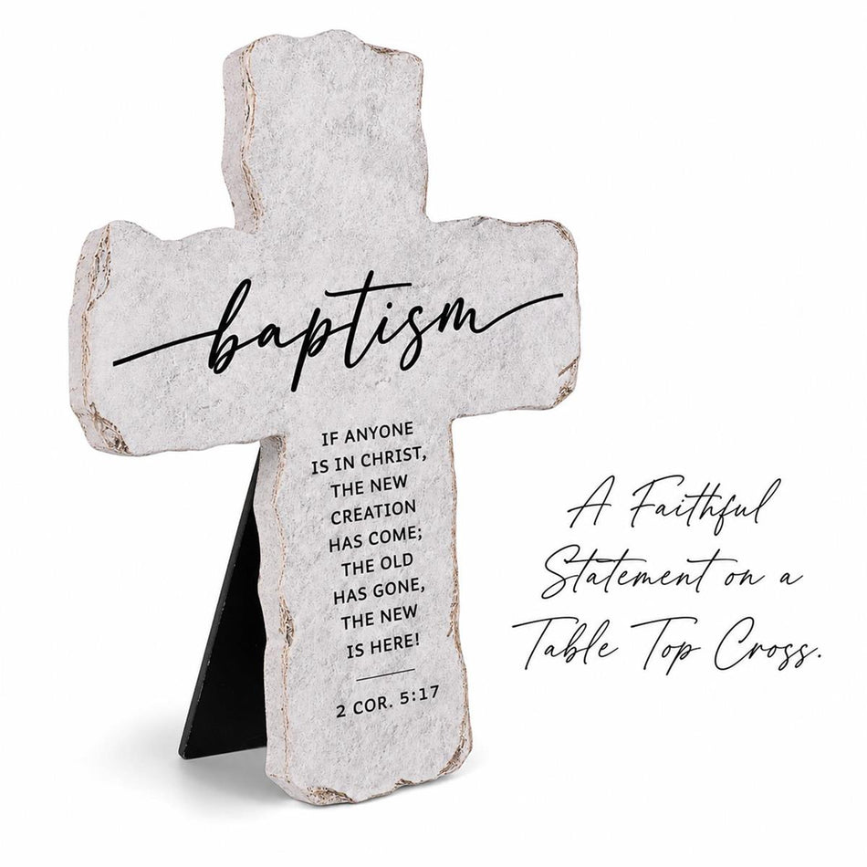 Tabletop Cross Baptism If Anyone Is In by Dicksons, product view 2