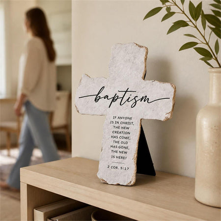 Tabletop Cross Baptism If Anyone Is In by Dicksons, product view 6