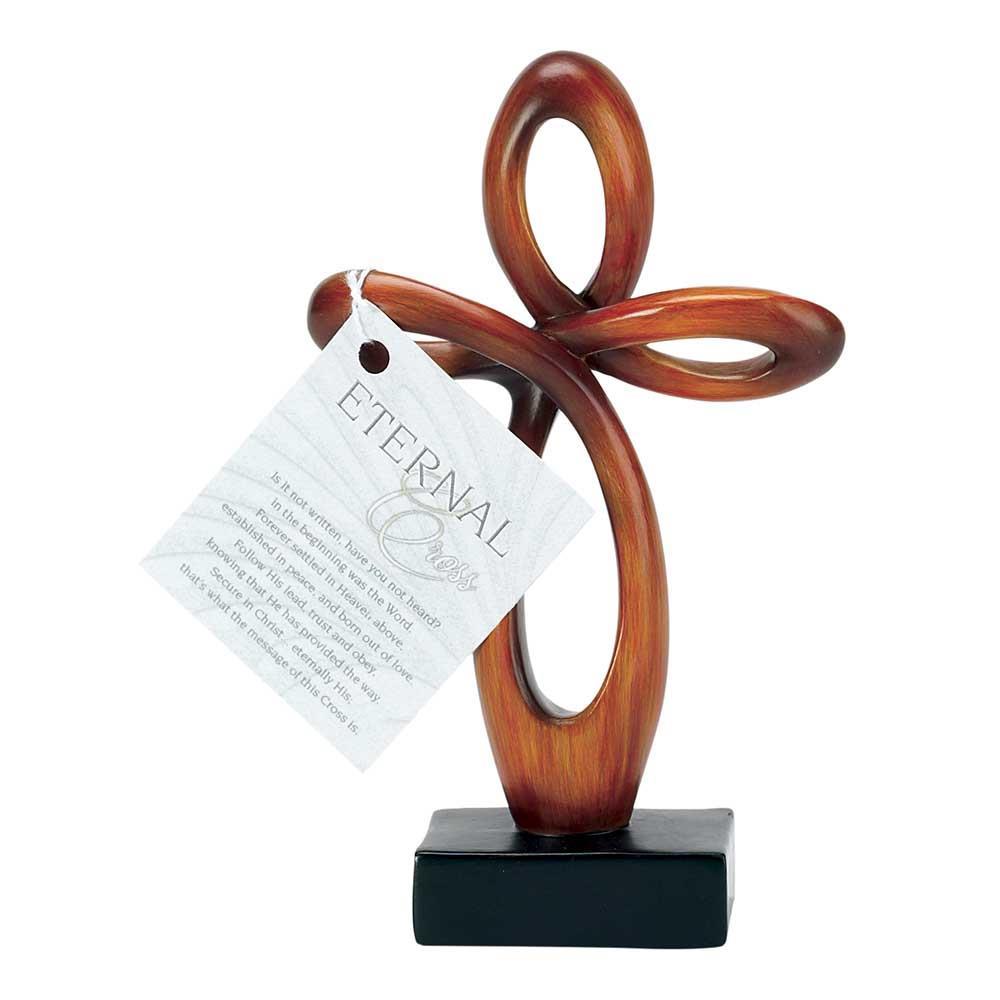 Resin Wood Eternal Cross Figurine by Dicksons