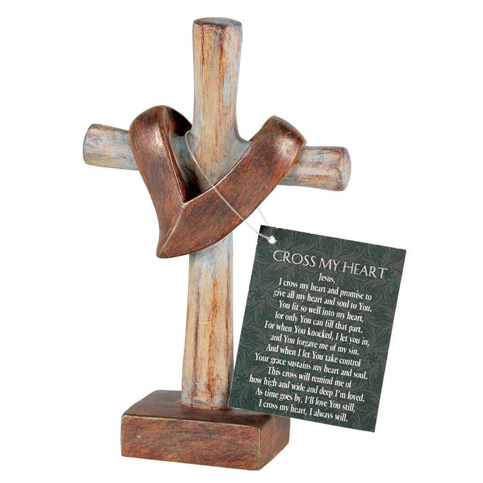 I Cross My Heart Petite Tabletop Cross by Dicksons