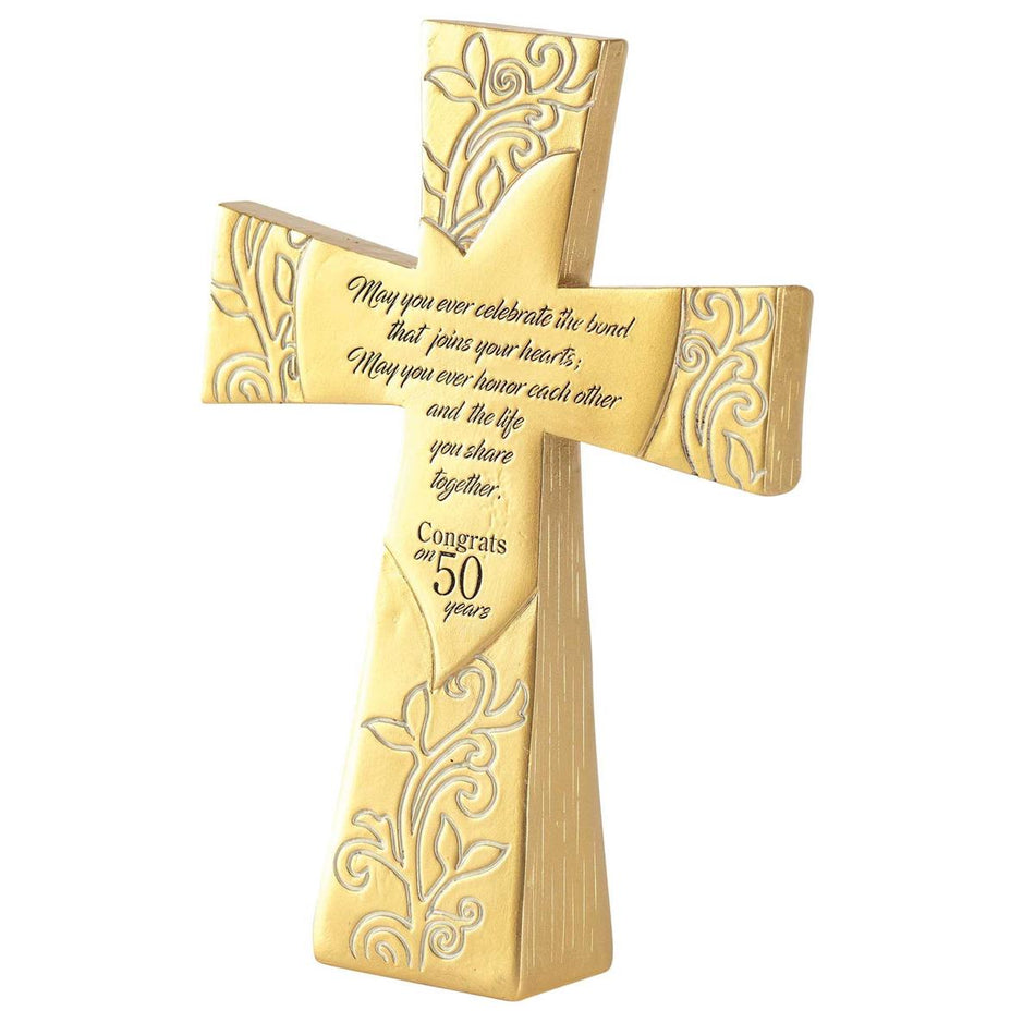Tabletop Cross Celebrate 50 Years Resin by Dicksons