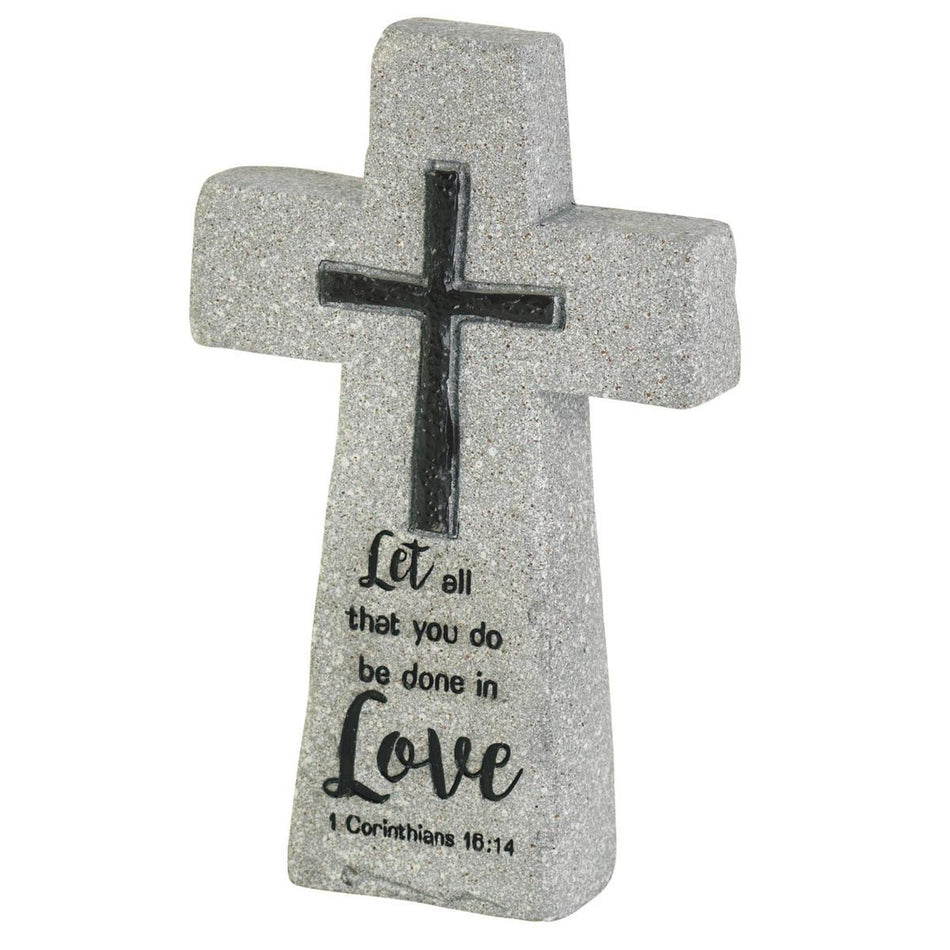 Let All That You Do Be Done in Love Weathered Edges Smooth Finish Grey 4 x 7 by Dicksons