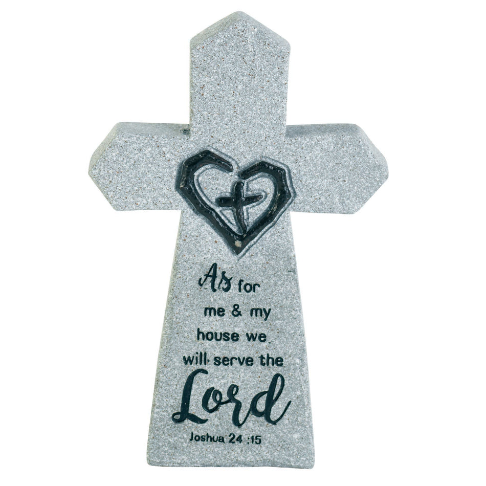Tabletop Cross As For Me Josh.24:15 by Dicksons, product view 2
