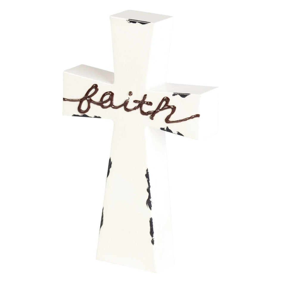 Tabletop Cross Faith Enamel-look 7h by Dicksons
