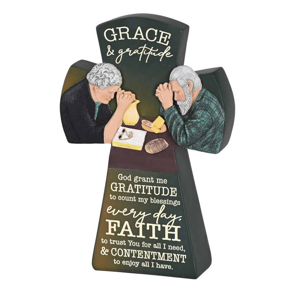 Tabletop Cross Grace Gratitude Prayer by Dicksons