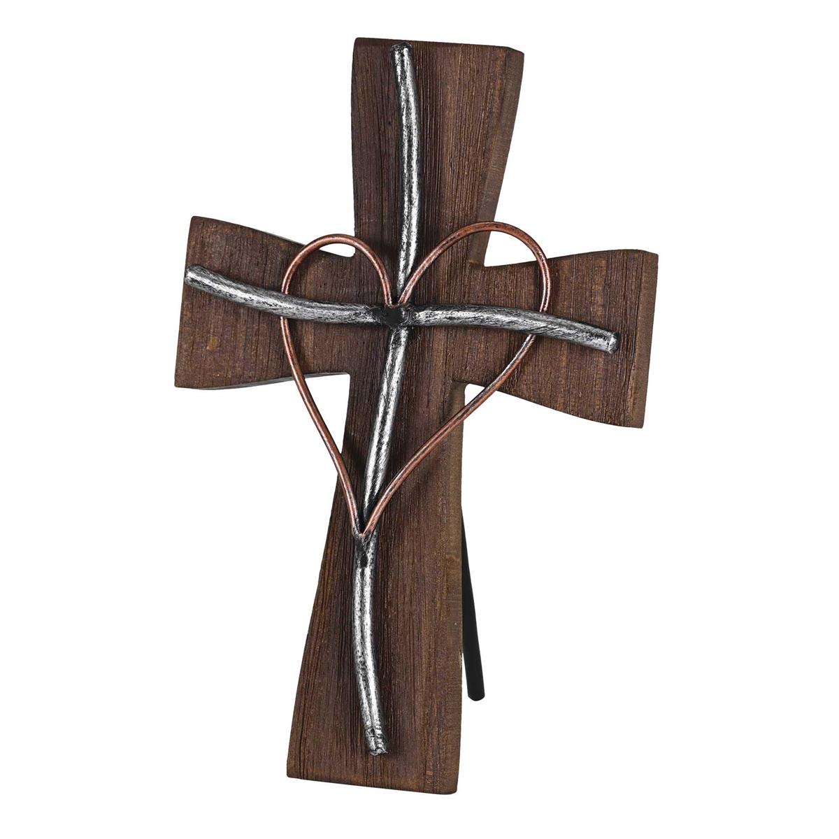 Tabletop Cross 3D Heart Overlay by Dicksons