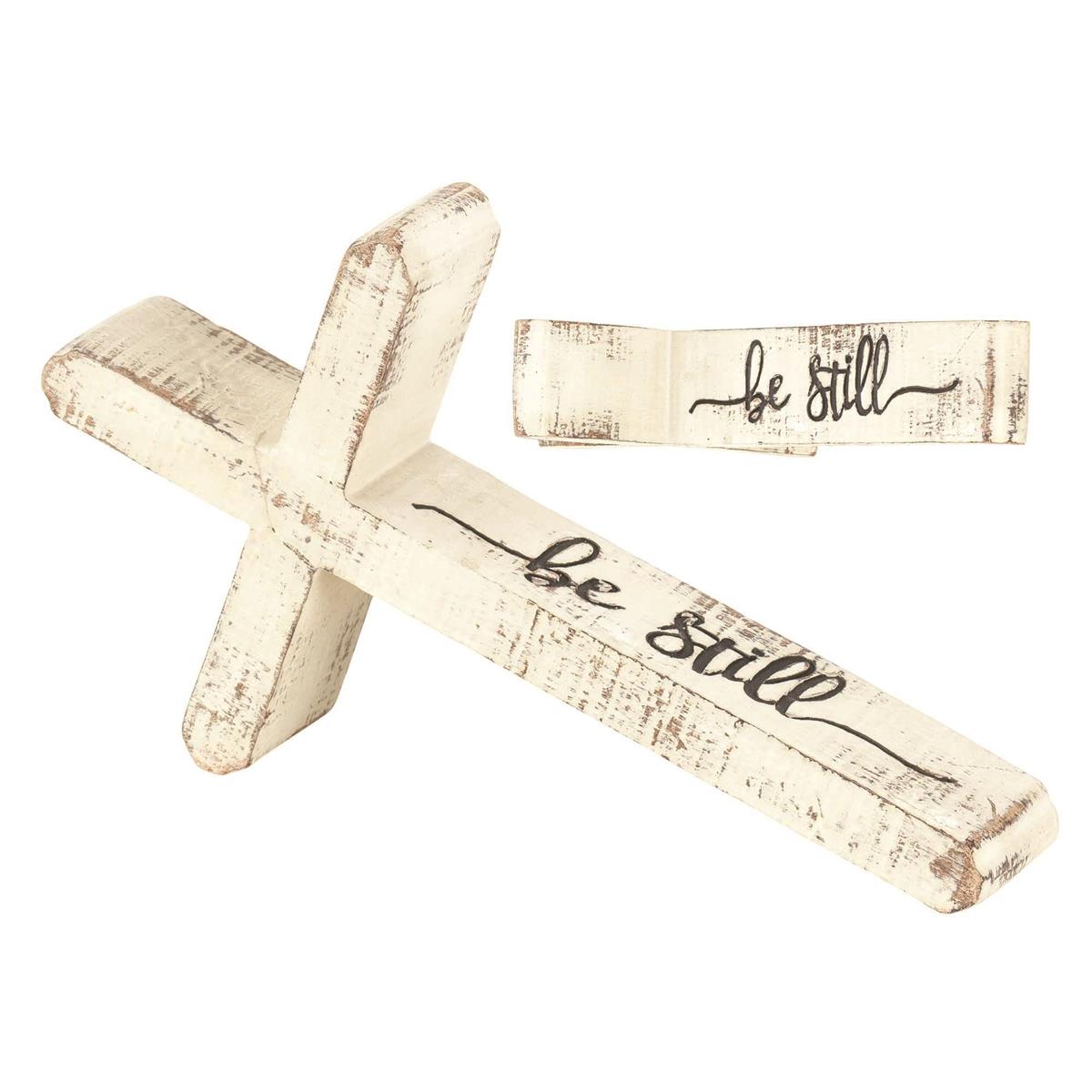 Be Still Slanted Tabletop Cross by Dicksons